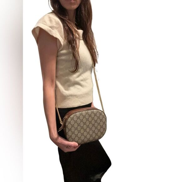 GG Supreme Monogram Cuoio Toscano Mini Chain Shoulder Bag - Picture 13 of 15